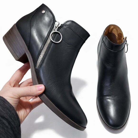 PIKOLINOS Shoes - PIKOLINOS Doroka Ankle Boots Booties Leather Side Zip Black Women's 38EU 7US